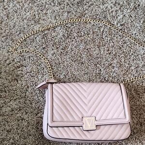 Victoria's Secret Blush Quilted Crossbody Bag